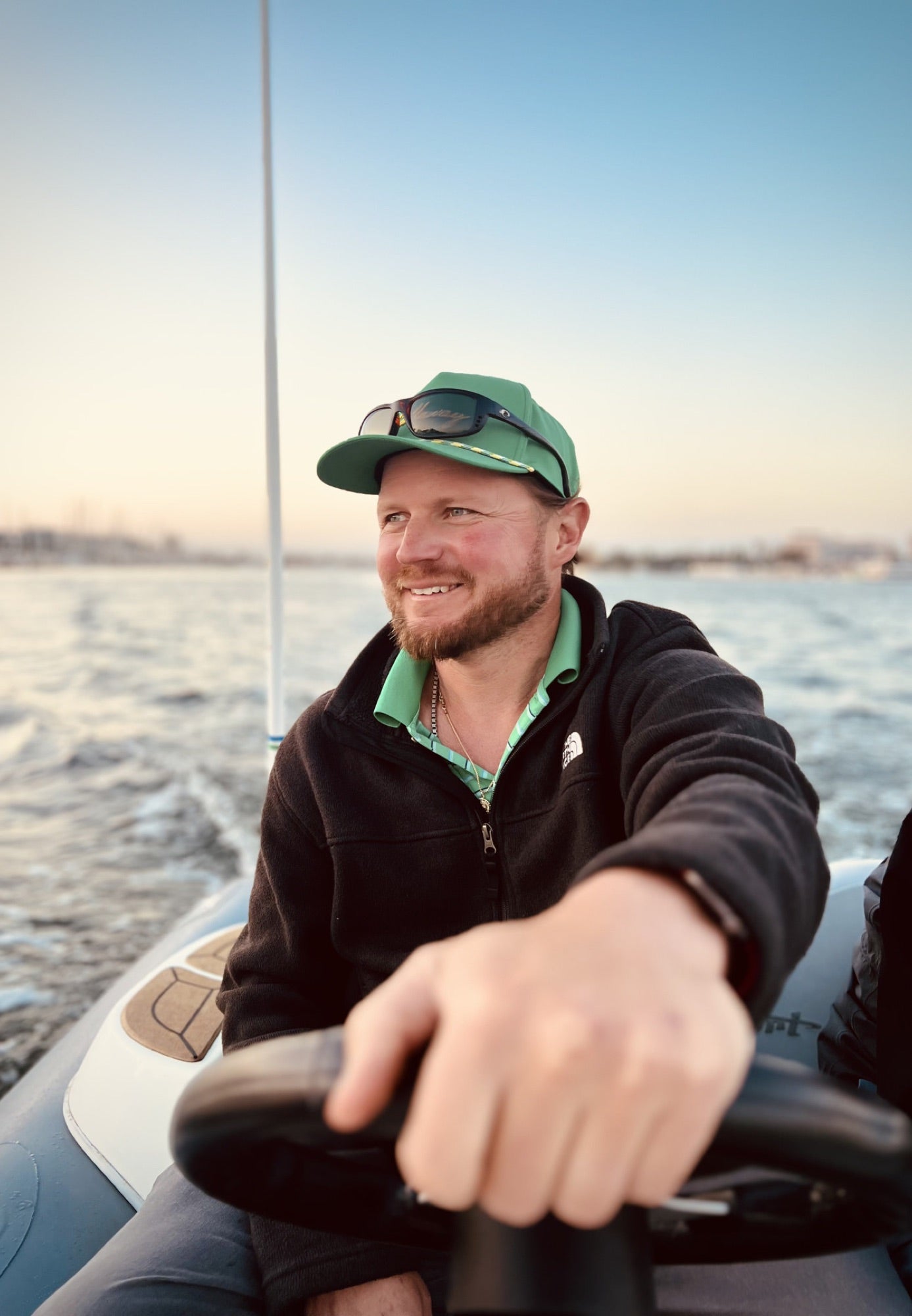 Captain Charles Shriner III on the water